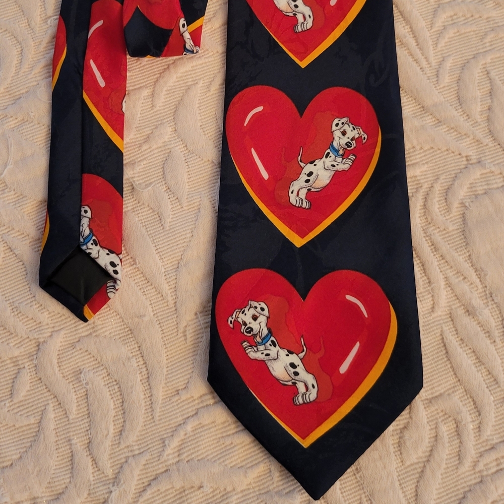 101 Dalmatians Mens Tie Disney Hearts